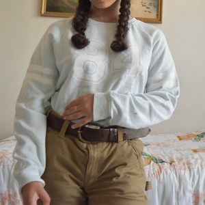 Pastel blue pullover sweatshirt